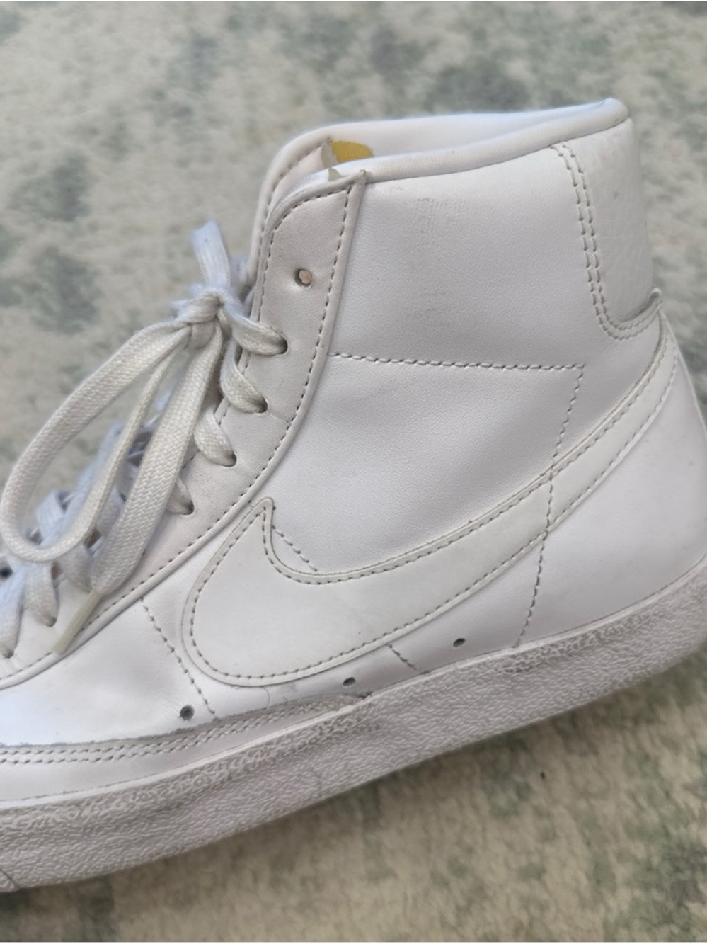 Nike White High-Top Leather Sneakers